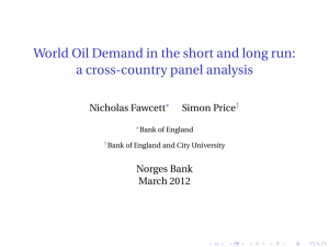 World Oil Demand in the short and long run: a cross