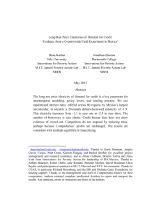 Long-Run Price Elasticities of Demand for Credit