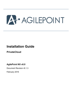 Installation Guide - Documentation for AgilePoint