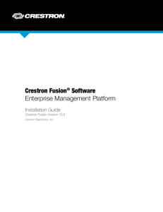 Installation Guide: Crestron Fusion Software EMP