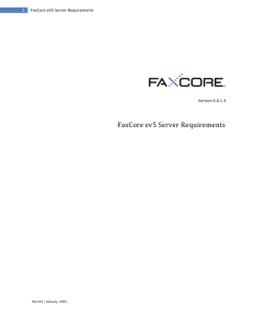 FaxCore Ev5 Server Requirements