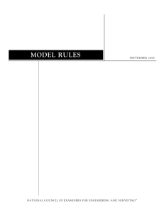 NCEES Model Rules - Alaska Professional Design Council