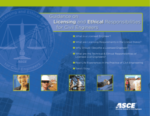 Guidance on Licensing and Ethical Responsibilities