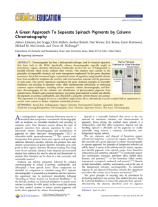A Green Approach To Separate Spinach Pigments by Column