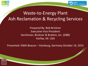 Waste-to-Energy Plant Ash Reclamation & Recycling Services