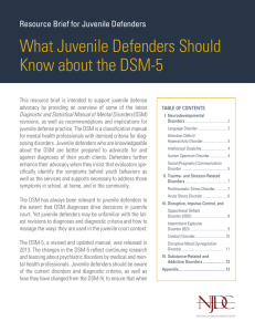 What Juvenile Defenders Should Know about the DSM-5