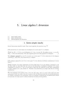 5. Linear algebra I: dimension