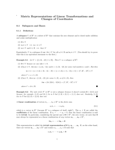 Matrix Representations of Linear Transformations and Changes of