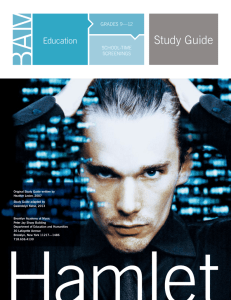 Hamlet Study Guide - Brooklyn Academy of Music