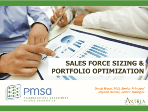 sales force sizing & portfolio optimization