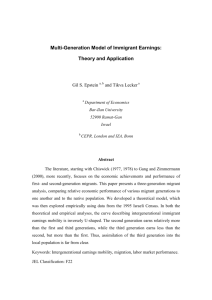 Multi-Generation Model of Immigrant Earnings: Theory and Application