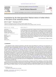 Assimilation by the third generation? Marital choices of white ethnics