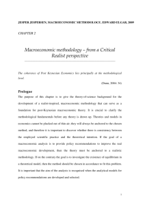 Macroeconomic methodology – from a Critical Realist perspective