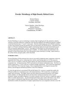 Powder Metallurgy of High Density Helical Gears