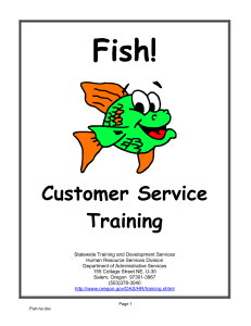 Fish! Customer Service Training - Oregon State Library: State