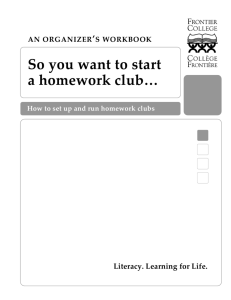 So you want to start a homework club... How to set