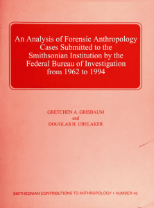 An Analysis of Forensic Anthropology Cases Submitted to the