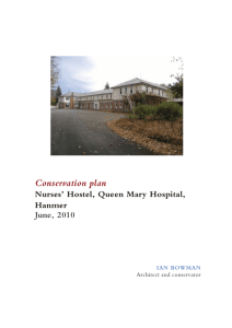 Conservation plan Nurses' Hostel, Queen Mary Hospital, Hanmer