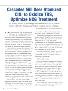 Cascades Mill Uses Atomized ClO2 to Oxidize TRS