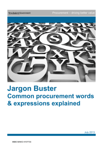 Common procurement words & expressions
