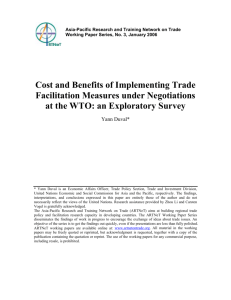 Cost and Benefits of Implementing Trade Facilitation Measures