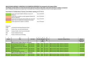 Register of Collaborative Activity