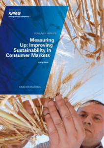 Measuring Up Improving Sustainability in Consumer Markets