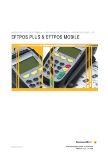 eftpos plus & eftpos mobile - Commonwealth Bank of Australia