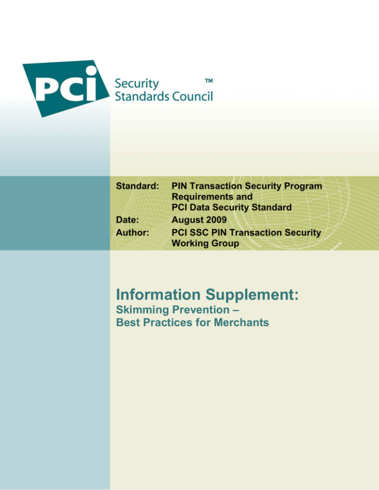 Skimming Prevention • Best Practices for Merchants