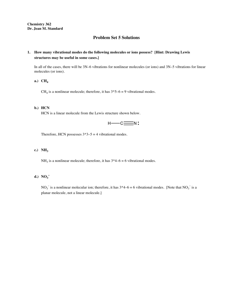 Problem Set 5 Solutions