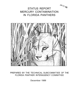 status report mercury contamination in florida panthers