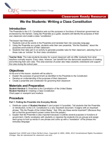 We the Students: Writing a Class Constitution