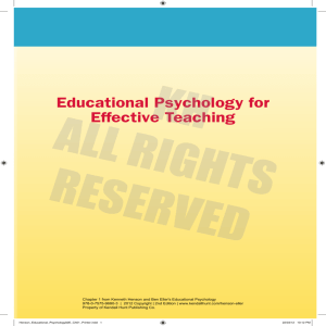 Educational Psychology for Effective Teaching