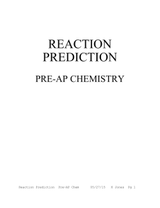 AP Chem Summer Equation Practice