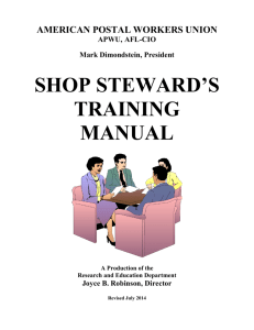 shop steward's training manual