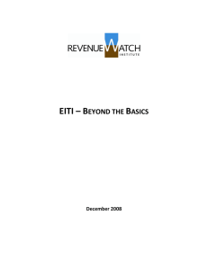 EITI: Beyond the Basics - Natural Resource Governance Institute