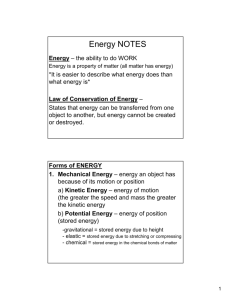 Energy NOTES