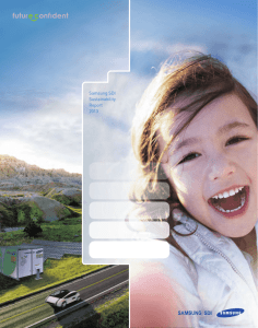 Samsung SDI Sustainability Report 2013
