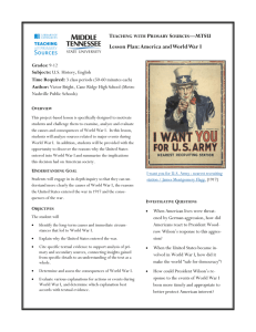 Lesson Plan: America and World War I
