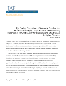 The Eroding Foundations of Academic Freedom and Tenure and