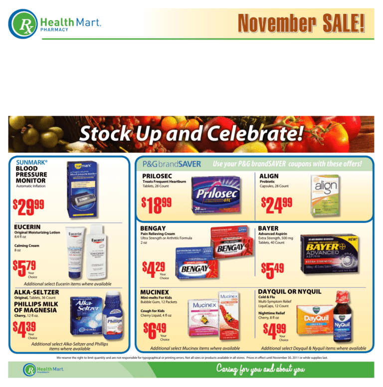 November SALE! Riverside Pharmacies