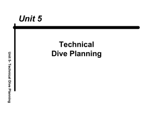 Unit 5 Technical Dive Planning
