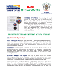 NAUI Nitrox Diver Course