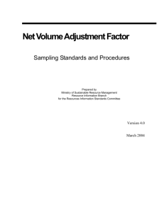 Net Volume Adjustment Factor - Ministry of Forests, Lands and