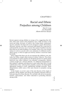 Racial and Ethnic Prejudice among Children