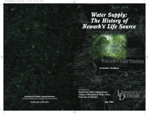 Water Supply: The History of Newark's Life Source