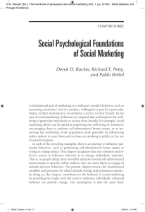 Social Psychological Foundations of Social Marketing