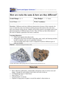 How are rocks the same & how are they different?