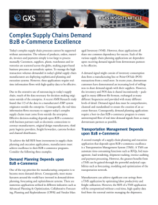 Complex Supply Chains Demand B2B e-Commerce
