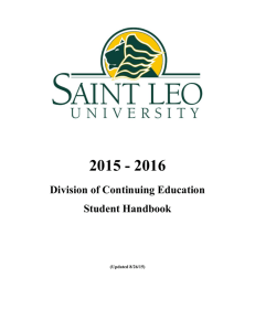 Division of Continuing Education Student Handbook